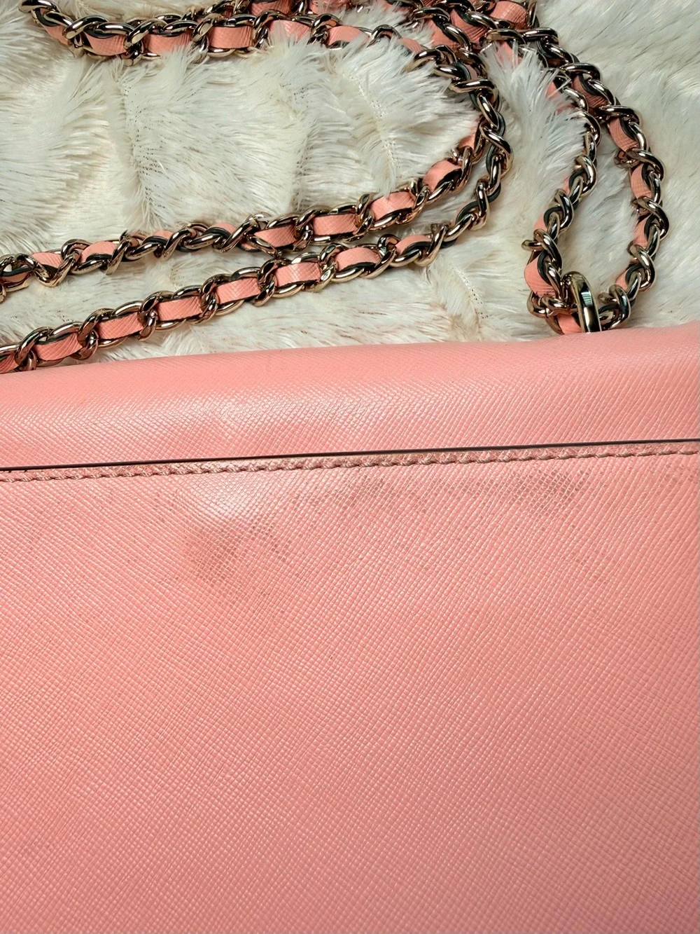 Tory Burch Blush Pink Leather Chain Shoulder Bag